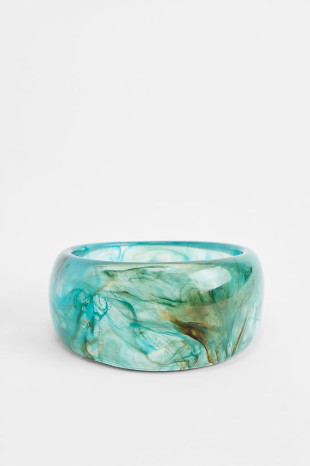 Bracelet jonc en résine turquoise Silence + Noise #2