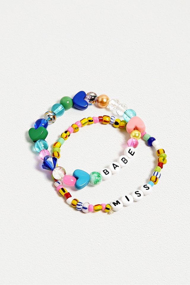 Word Bead Bracelet 2-Pack #1