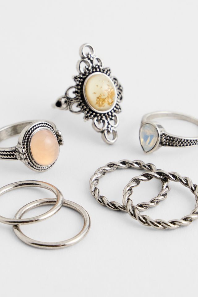 Silence + Noise Anillos de Gemas Ornamentales Paquete de 7 #2