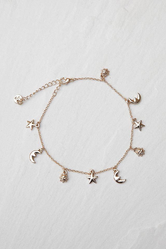 Celestial Charm Anklet | Urban Outfitters UK