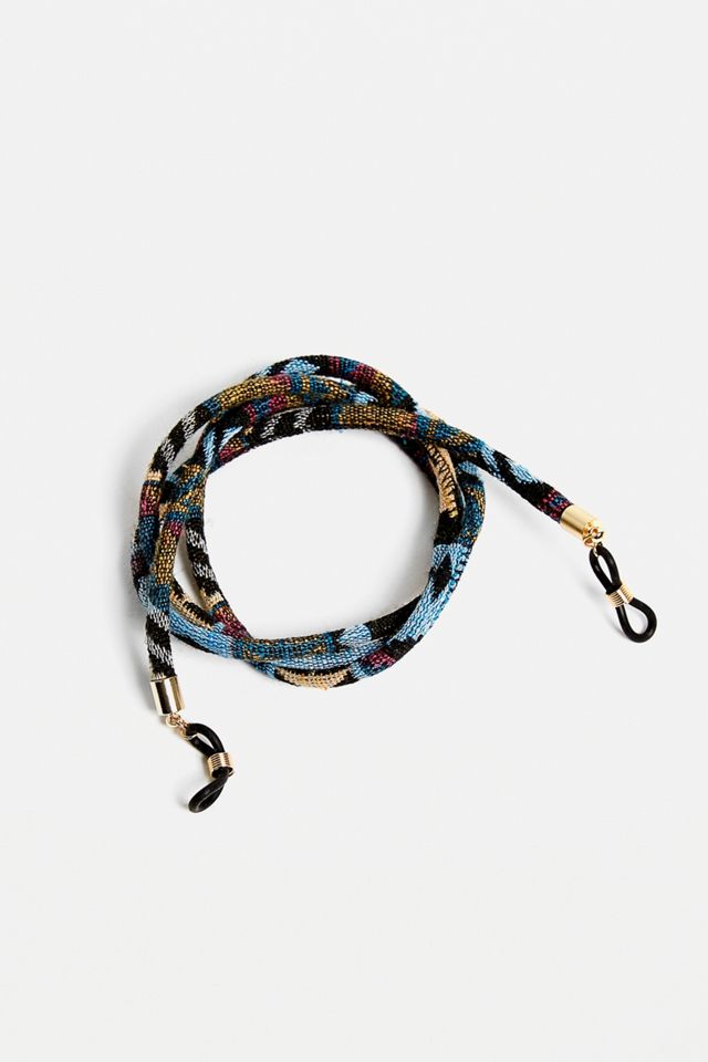 Cordon à lunettes de soleil imprimé bleu #1