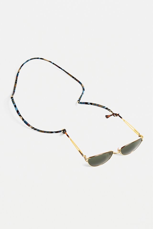 Cordon à lunettes de soleil imprimé bleu #3
