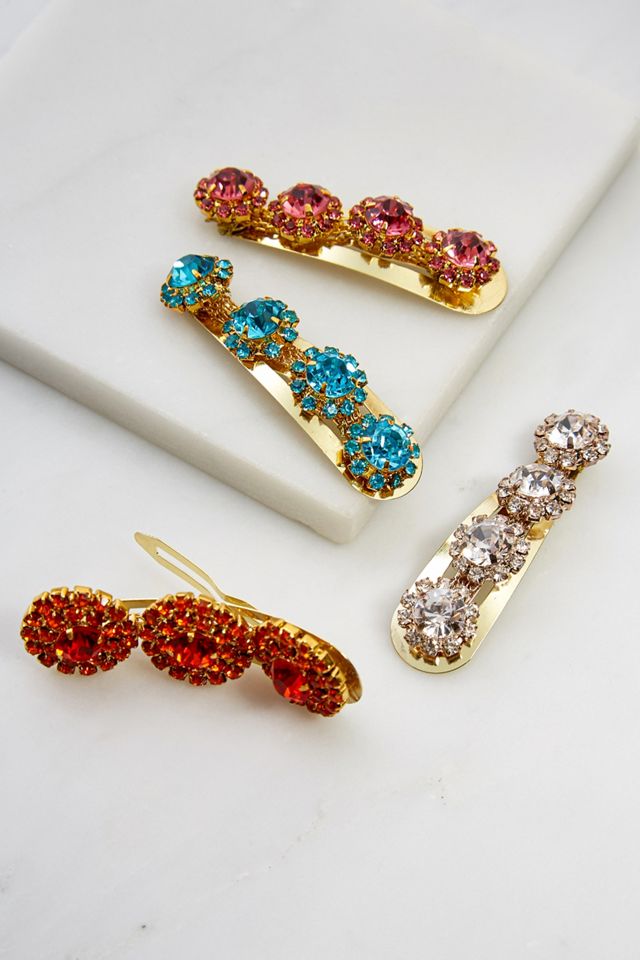 Vanessa Mooney The Bangin' Crystal Flower Hair Clip Set #1
