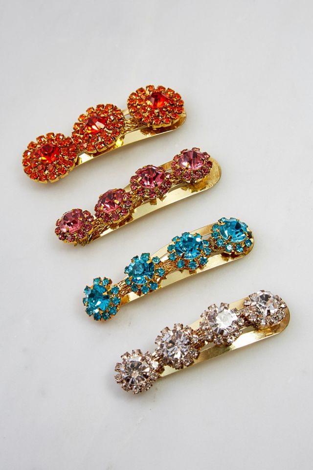 Vanessa Mooney The Bangin' Crystal Flower Hair Clip Set #2