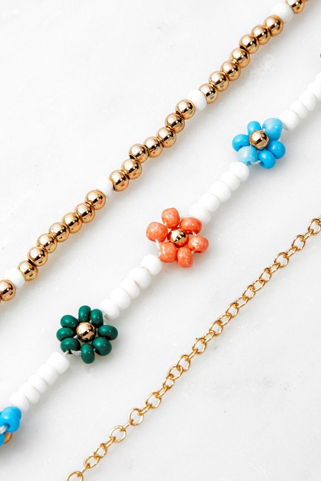 Chaîne de cheville multirangs à perles #2
