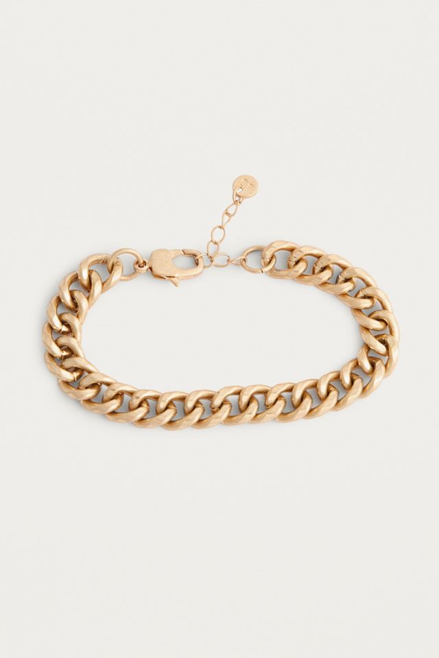 Bracelet Doré Plaqué Or 18k - Fermoir Bouée, Neuf Avec étiquettes, Style Minimaliste