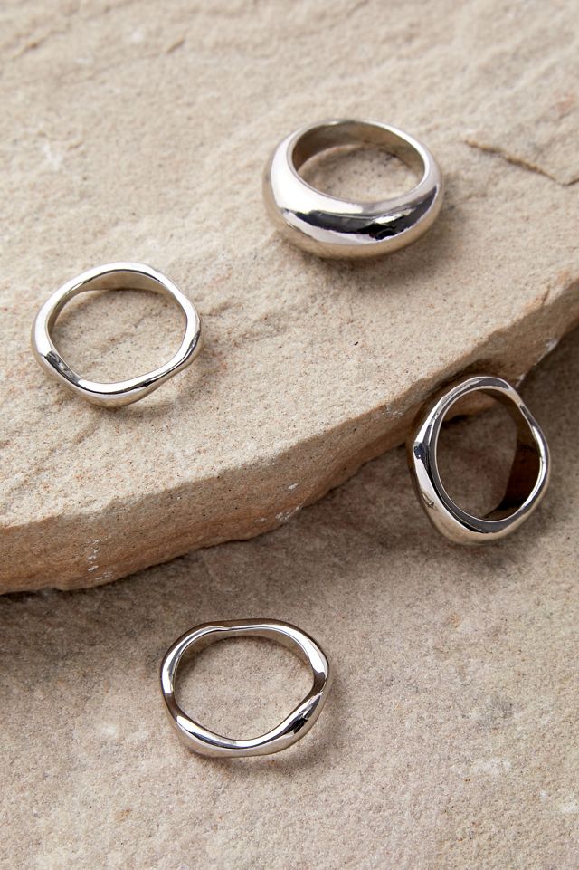 Silence + Noise Molten Rings 4-Pack  #1
