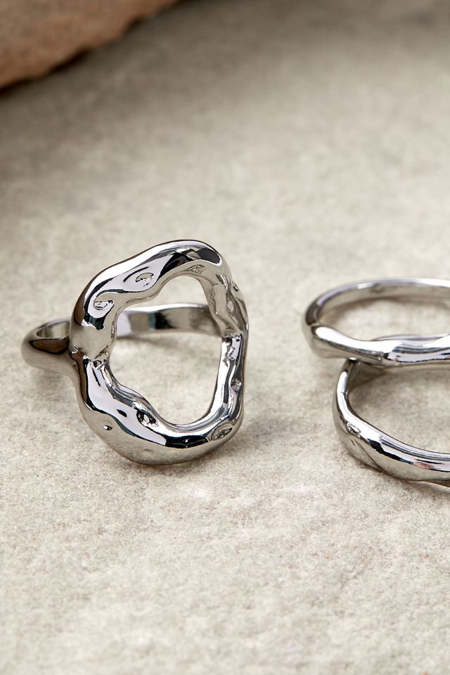 Silence + Noise Molten Oval Ring 3er-Pack #2