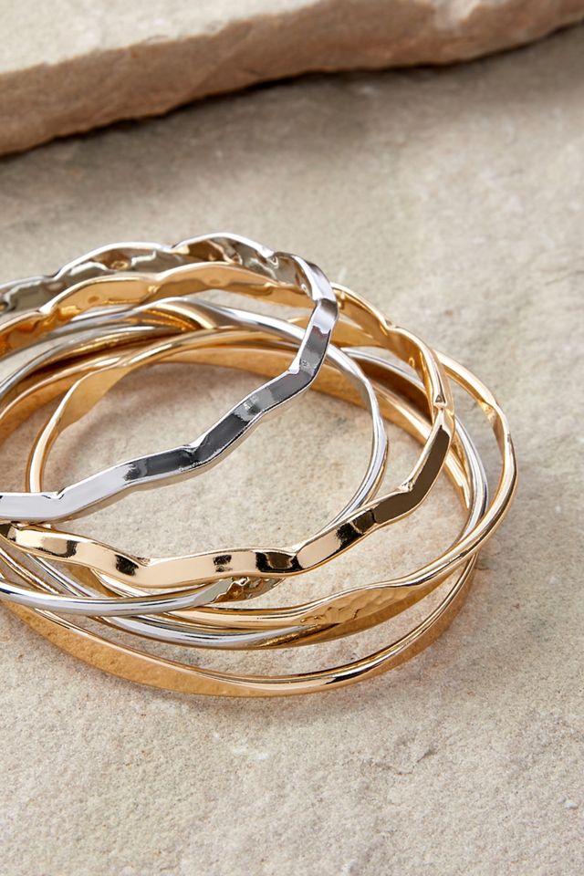 Silence + Noise Molten Metal Bangles 6-Pack  #2