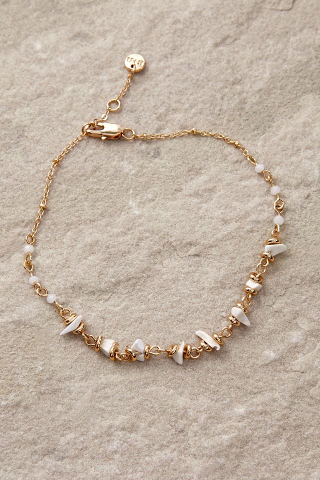 Silence + Noise Delicate Beaded Anklet | Urban Outfitters UK