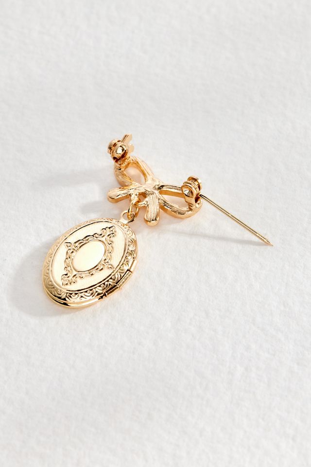 Silence + Noise Bow Locket Brooch #2
