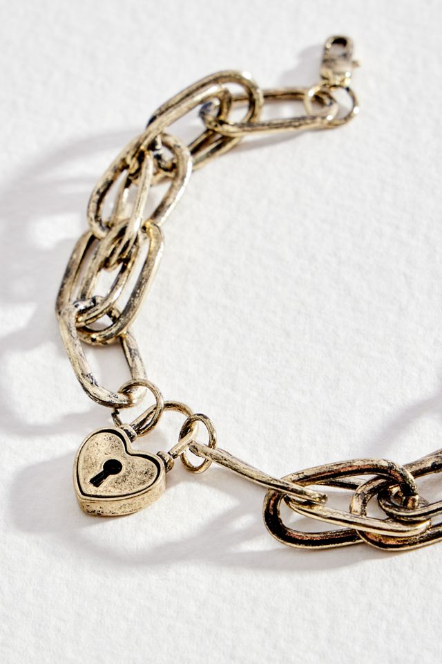 Silence + Noise Padlock Chain Bracelet #2