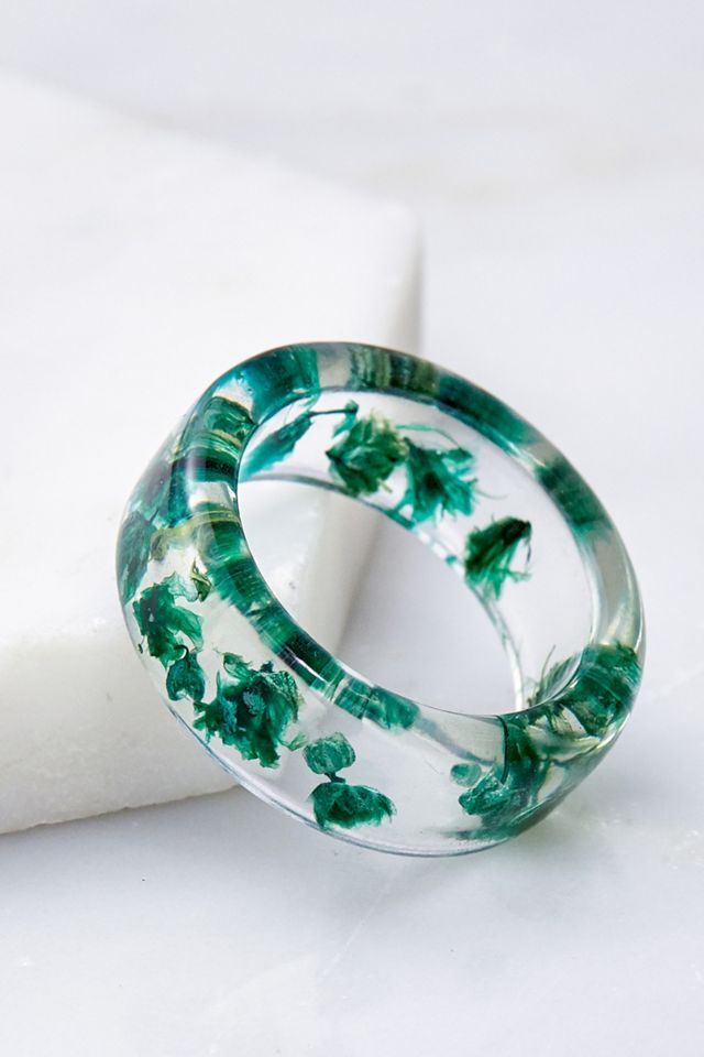 Pressed Flower Resin Ring Urban Outfitters UK