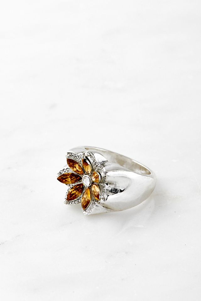 Floral Burst Charm Ring Urban Outfitters UK