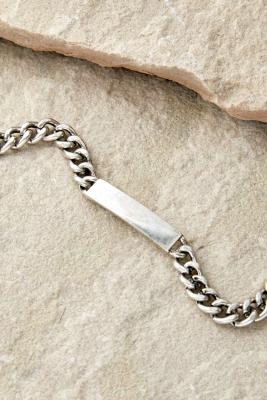 Silence + Noise Tag Chain Bracelet - Silver ALL at Urban Outfitters