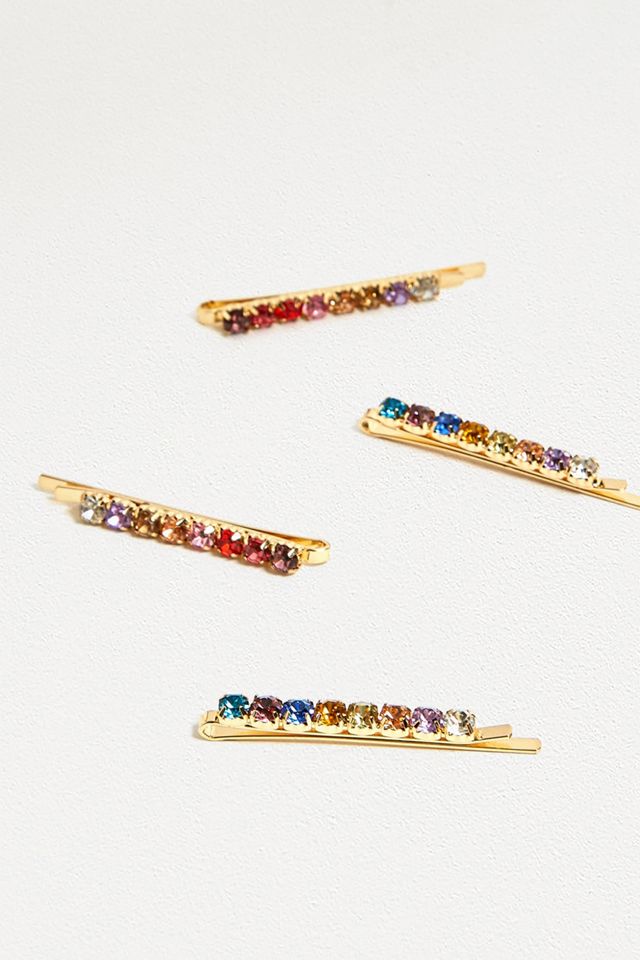 Ensemble de barrettes à cristaux arc-en-ciel #1