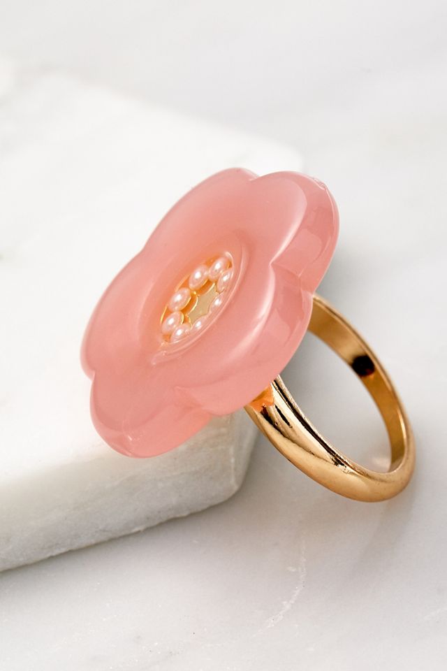 Bague fleur en résine  #1