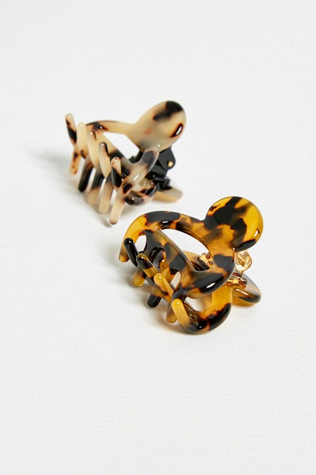 Tortoiseshell Resin Hair Clip Set #1