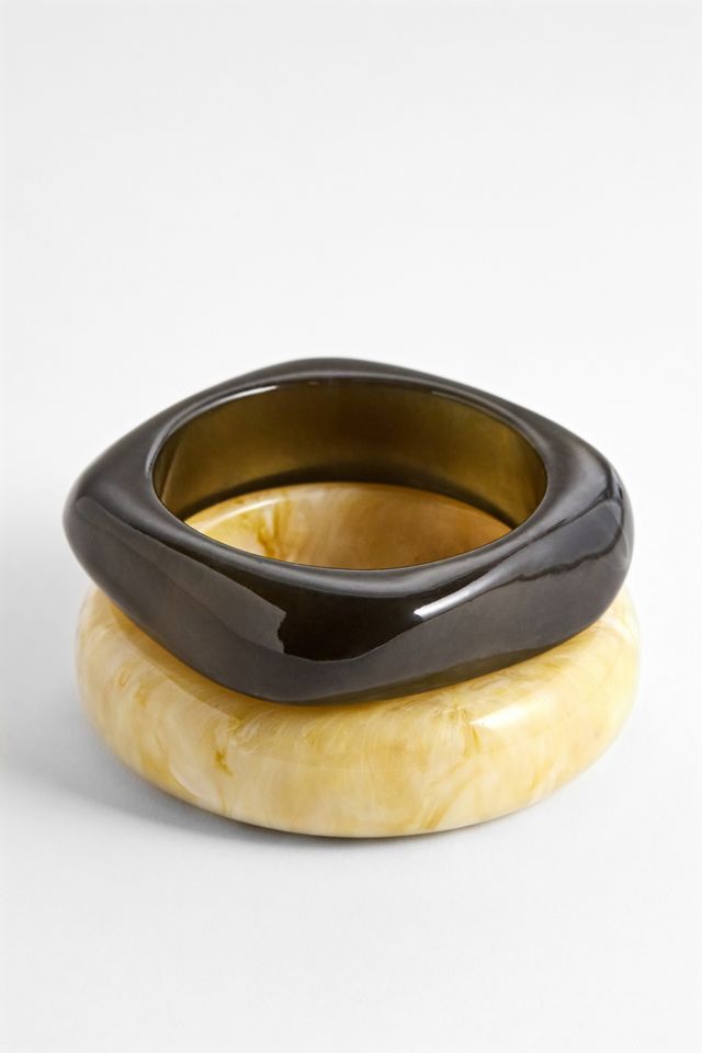 Silence + Noise Chunky Tonal Resin Bangles 2-Pack #1