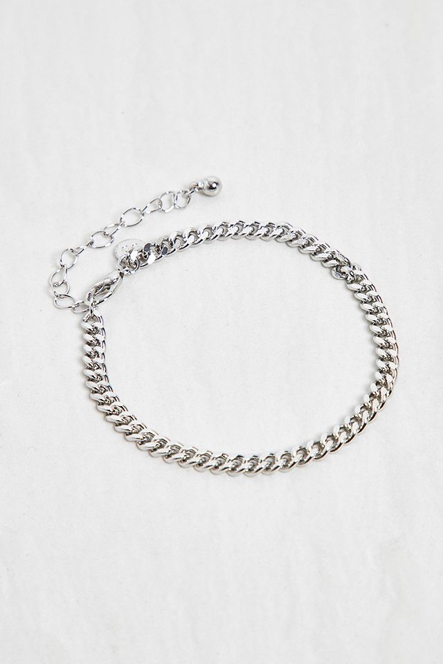 Silver Curb Link Bracelet | Urban Outfitters UK