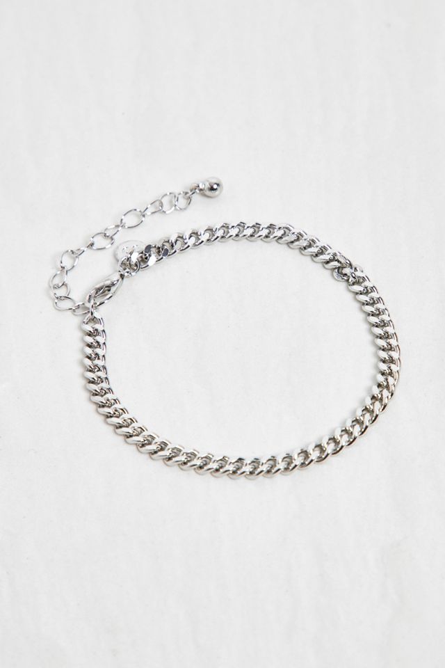 Silver Curb Link Bracelet | Urban Outfitters UK