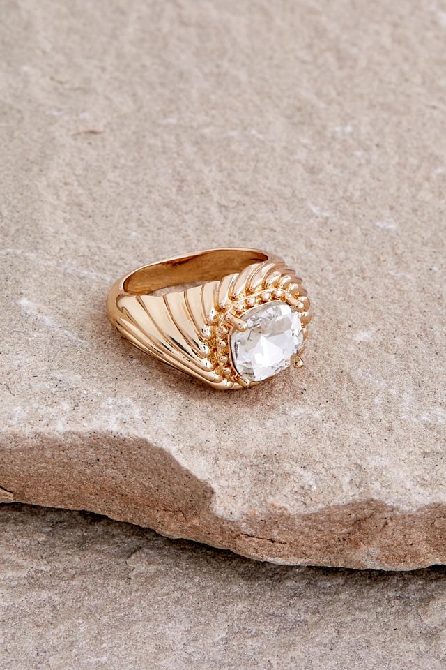 Chained + Able Crown Clear Stone Ring #2