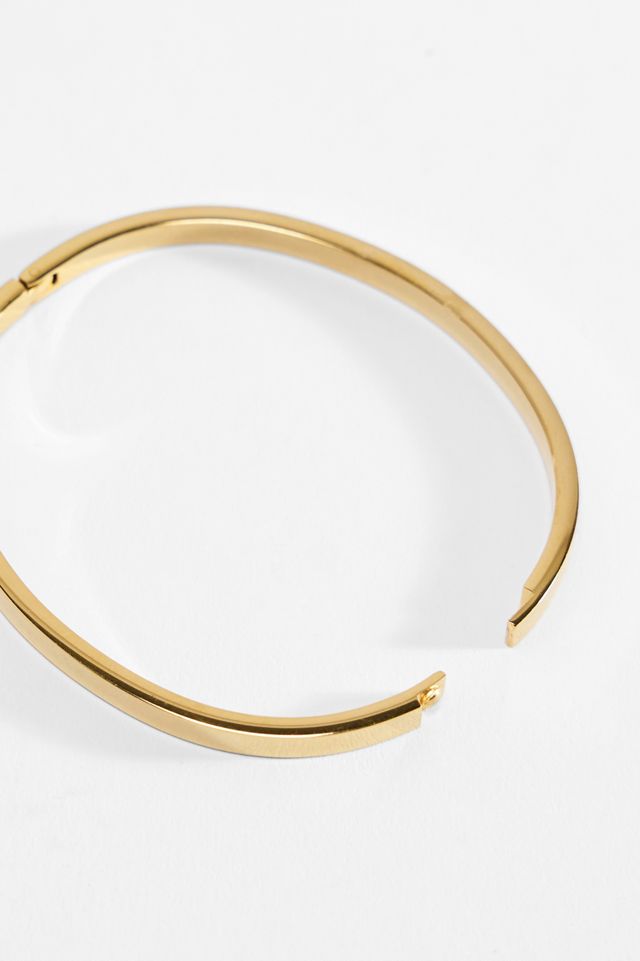 Bracciale Rigido Sottile in Acciaio Inossidabile con Cerniera UO #2