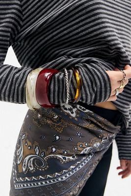 Silence + Noise Red Resin Bangle