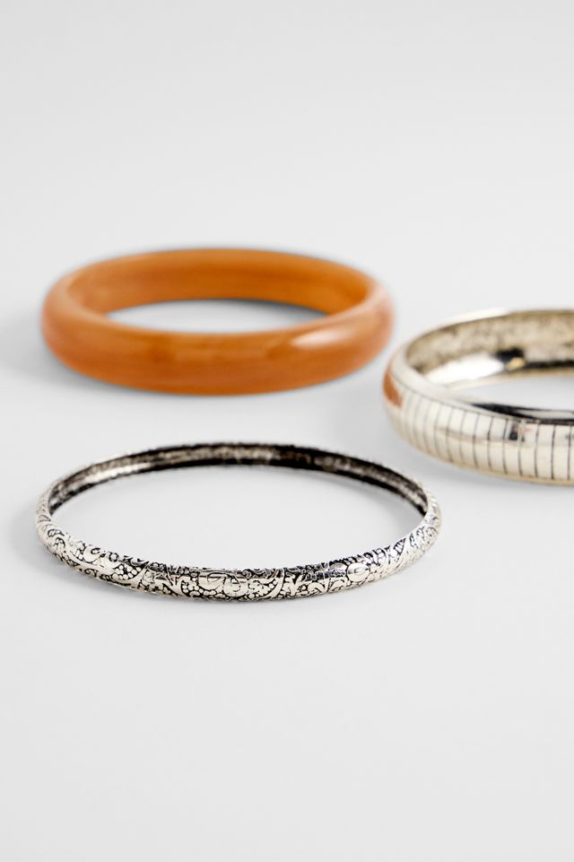 Silence + Noise Ensemble de 3 bracelets écaille et gravés #2