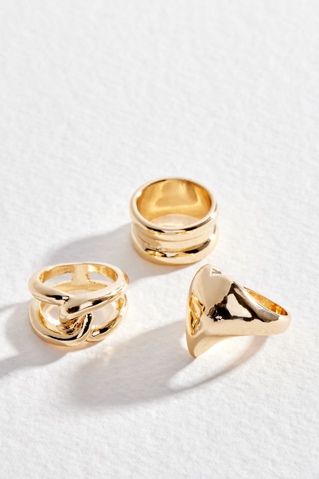 Silence + Noise Heart Signet Ring 3-Pack #1
