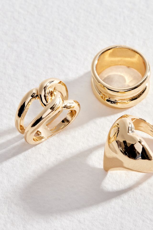 Silence + Noise Heart Signet Ring 3-Pack #2