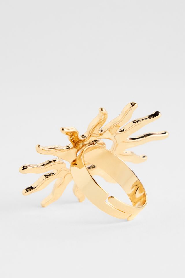 Anello UO con Sole Ornato a Spirale #2