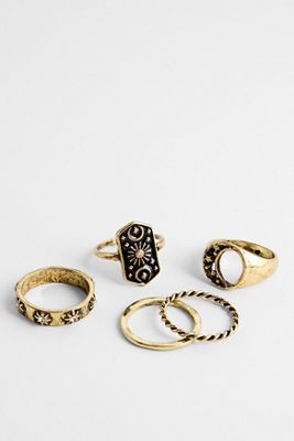 Silence + Noise Himmlische Ringe 5er-Pack