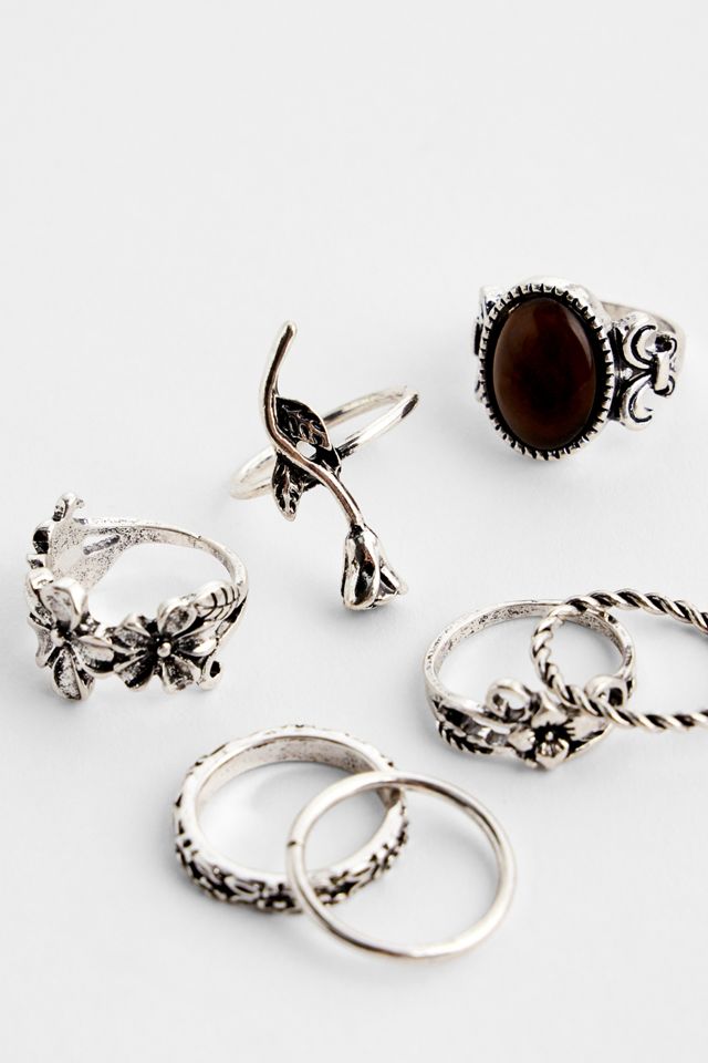 Silence + Noise Amber Etch Rings 7-Pack #1