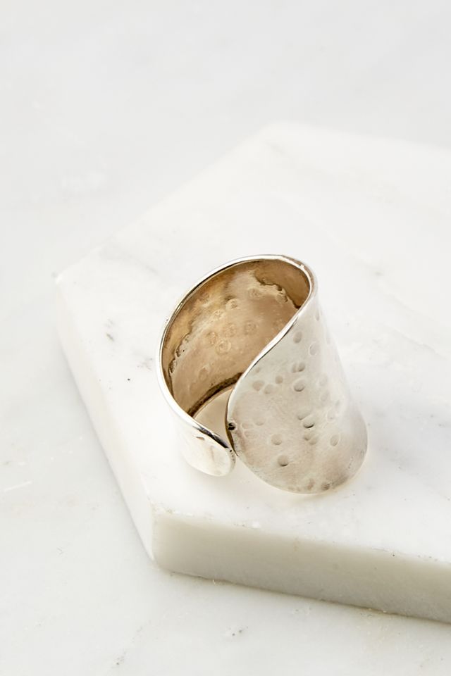 Anillo de manguito batido de plata silen #2