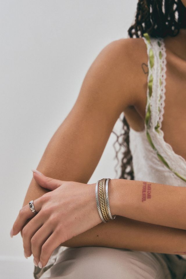 Silence + Noise Textured Bangles 5-Pack #1