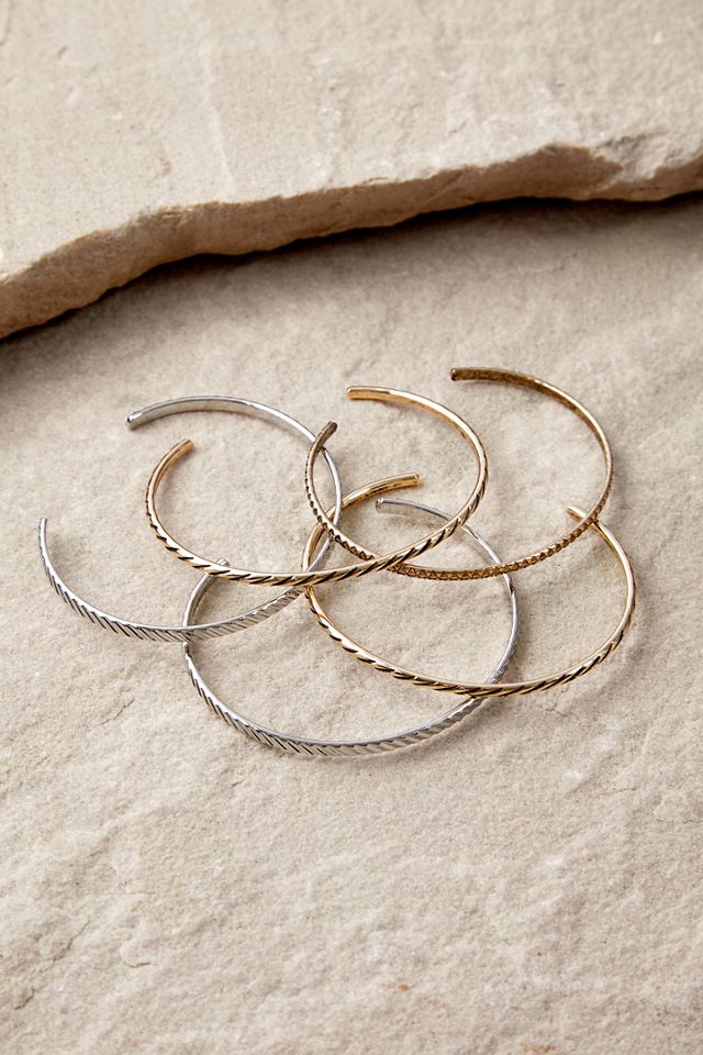 Silence + Noise Textured Bangles 5-Pack #2