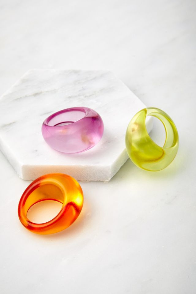 Colourful deals resin rings