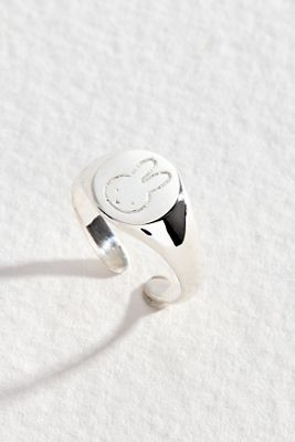 Miffy Anello Sigillo in Argento Sterling