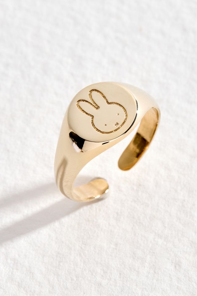 Miffy 18ct Gold Plated Signet Ring #1