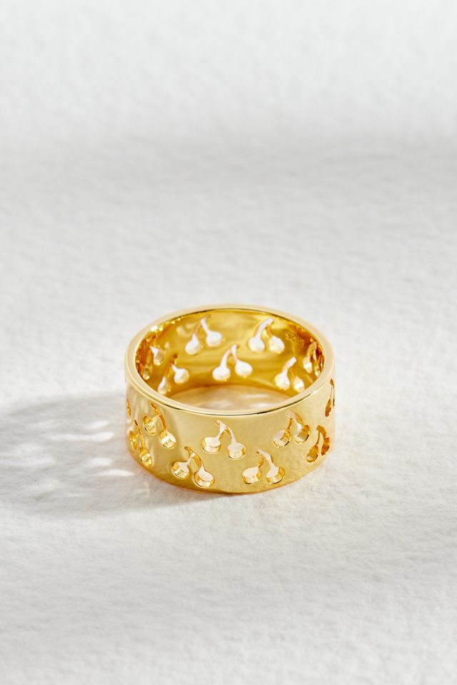 Lucky Eleven Cut It Out Cherry Ring | Urban Outfitters UK