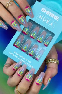 SHRINE X NUKA NAILS UO Exclusive Rainbow Flames False Nails - Assorted ALL at Urban Outfitters