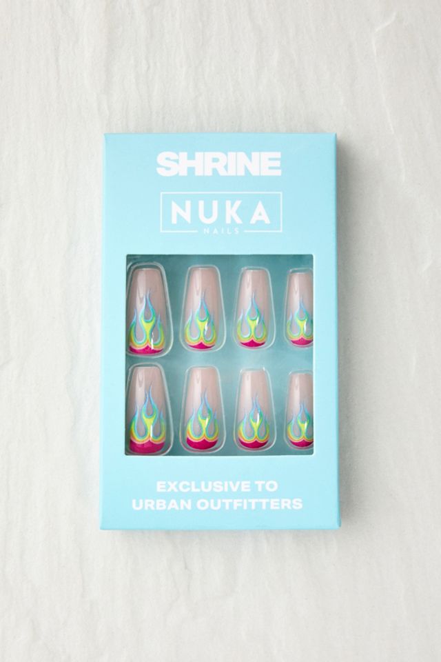 SHRINE X NUKA NAILS UO Exclusive Rainbow Flames False Nails #2
