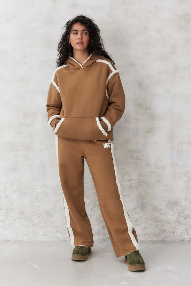 UGG Chestnut Myah Bonded Fleece Joggers Urban Outfitters UK