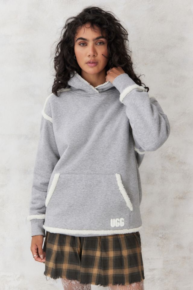 UGG Heather Grey Joanne Bonded Fleece Hoodie | Urban Outfitters UK