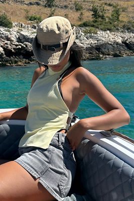 Susmies Yellow & Blue Maui Reversible Top