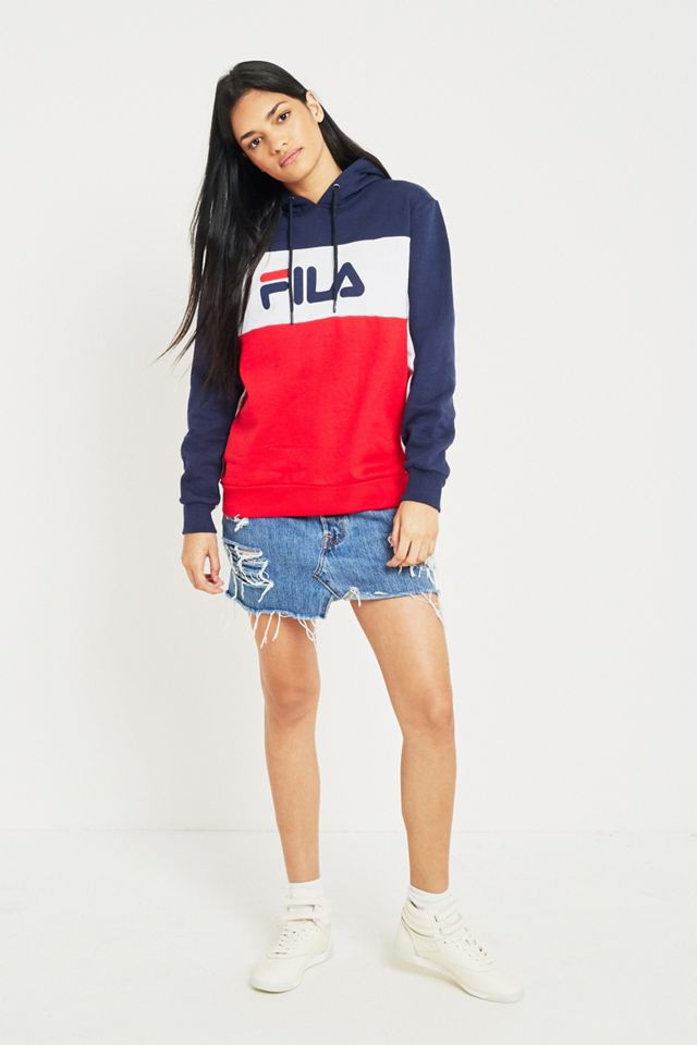 Sudadera con capucha con logotipo bloqueado por color fila #2