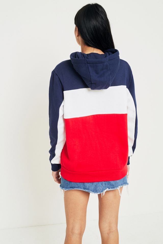 Sudadera con capucha con logotipo bloqueado por color fila #3