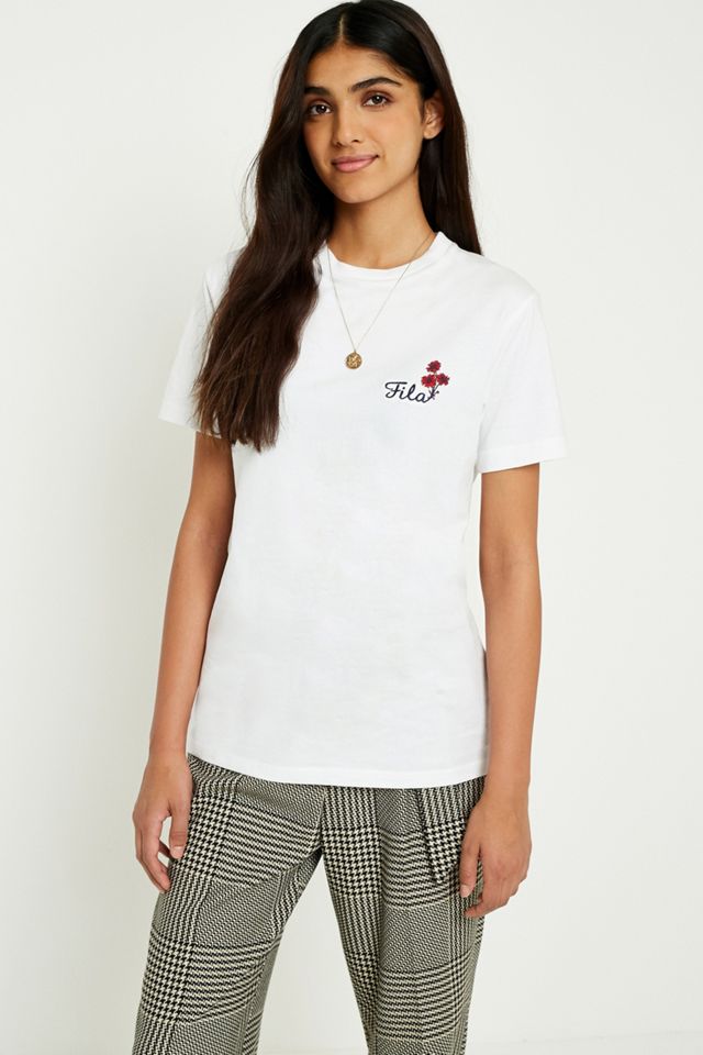 FILA Embroidered Floral Logo T-Shirt #2