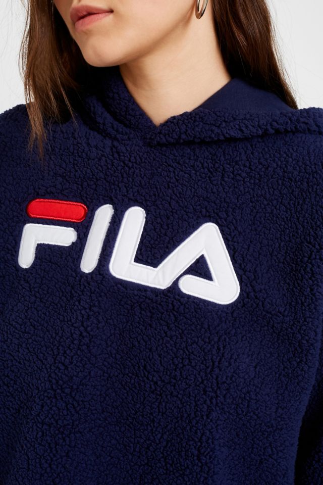 Fuzzy fila clearance hoodie